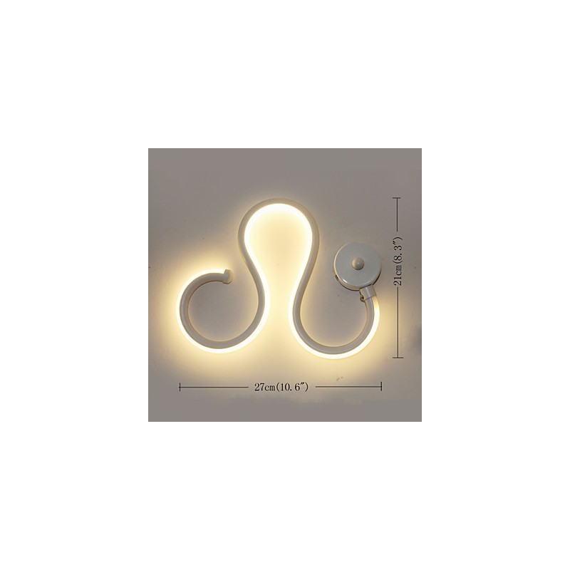 Applique LED moderna minimalista in alluminio e gel di silice 27x21 cm