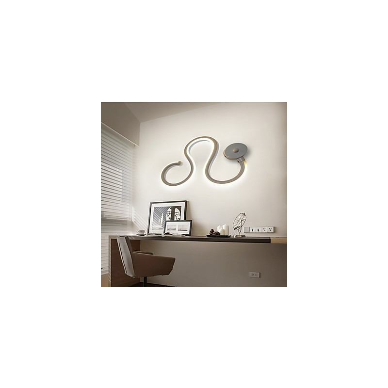 Applique LED moderna minimalista in alluminio e gel di silice 27x21 cm