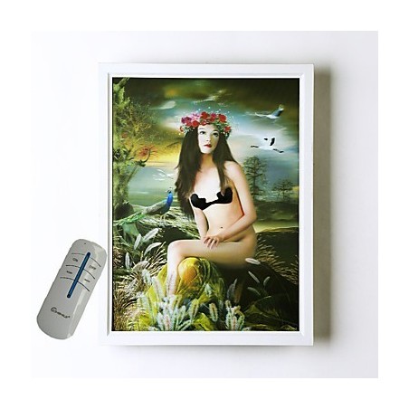 Applique da parete moderna contemporanea effetto pittura con luce ambientale LED 12 W