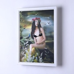 Applique da parete moderna contemporanea effetto pittura con luce ambientale LED 12 W