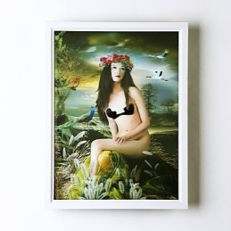 Applique da parete moderna contemporanea effetto pittura con luce ambientale LED 12 W