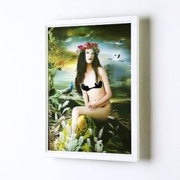 Applique da parete moderna contemporanea effetto pittura con luce ambientale LED 12 W