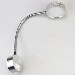 Applique da parete LED con tubo flessibile, argento, 30 cm