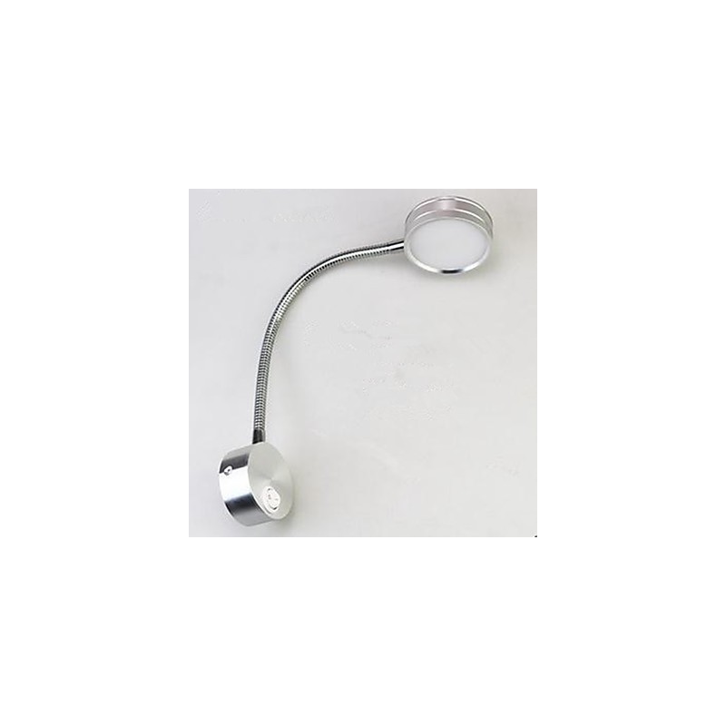 Applique da parete LED con tubo flessibile, argento, 30 cm
