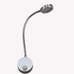 Applique da parete LED con tubo flessibile, argento, 30 cm