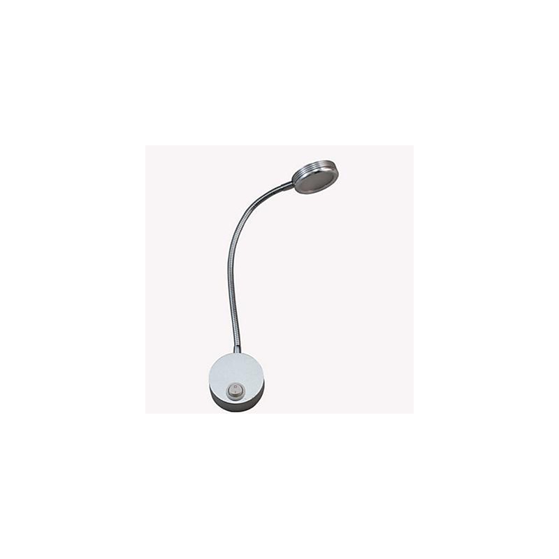 Applique da parete LED con tubo flessibile, argento, 30 cm