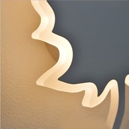 Applique da parete moderna e contemporanea con LED integrato 8 W, luce ambientale, finitura galvanizzata