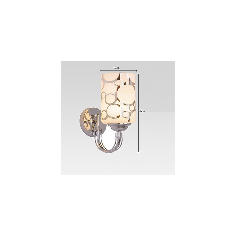 Applique da parete moderna in metallo e vetro con montaggio a filo e a soffitto