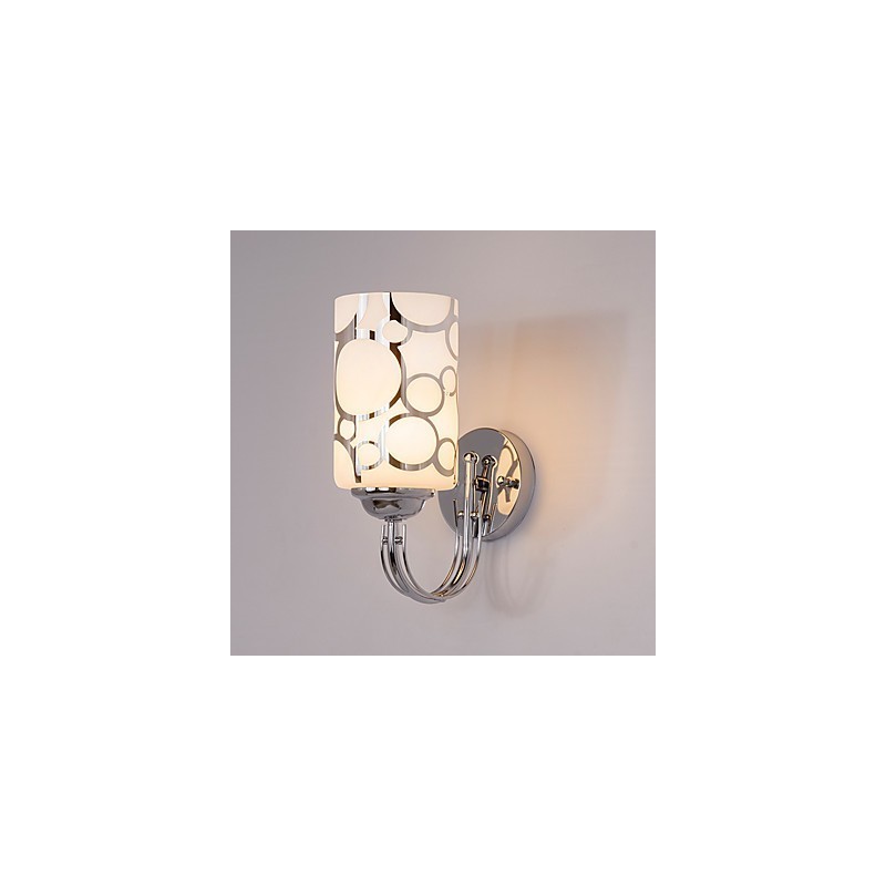 Applique da parete moderna in metallo e vetro con montaggio a filo e a soffitto