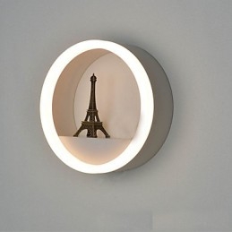 Applique da parete moderna contemporanea con luce ambientale, LED integrato 12 W, finitura galvanostegiata