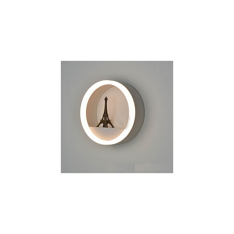 Applique da parete moderna contemporanea con luce ambientale, LED integrato 12 W, finitura galvanostegiata