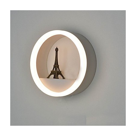 Applique da parete moderna contemporanea con luce ambientale, LED integrato 12 W, finitura galvanostegiata