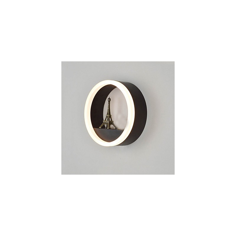 Applique da parete moderna contemporanea con luce ambientale, LED integrato 12 W, finitura galvanostegiata
