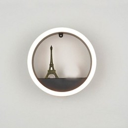 Applique da parete moderna contemporanea con luce ambientale, LED integrato 12 W, finitura galvanostegiata