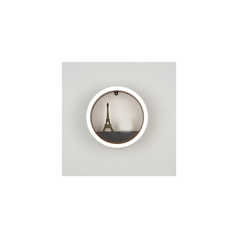 Applique da parete moderna contemporanea con luce ambientale, LED integrato 12 W, finitura galvanostegiata