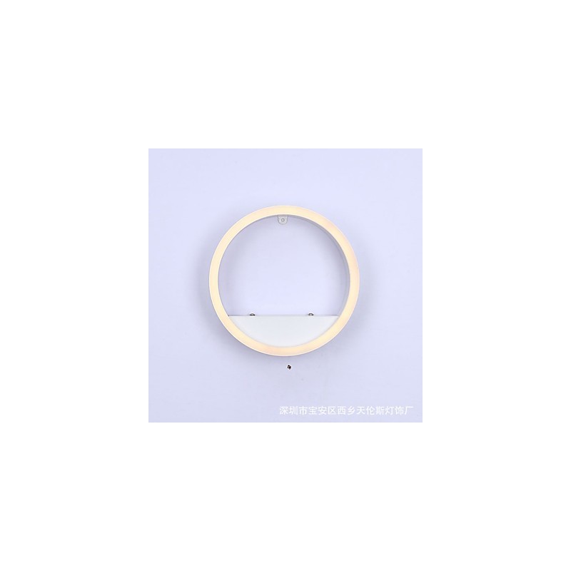 Applique da parete moderna contemporanea con luce ambientale, LED integrato 12 W, finitura galvanostegiata