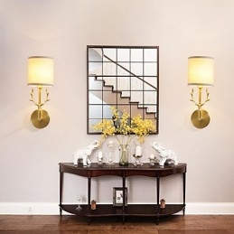 Applique da parete vintage classica semplice in ottone mini luce ambientale