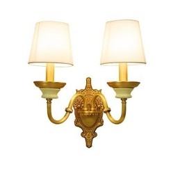 Applique da parete classica in ottone, stile country, mini, luce verso l'alto