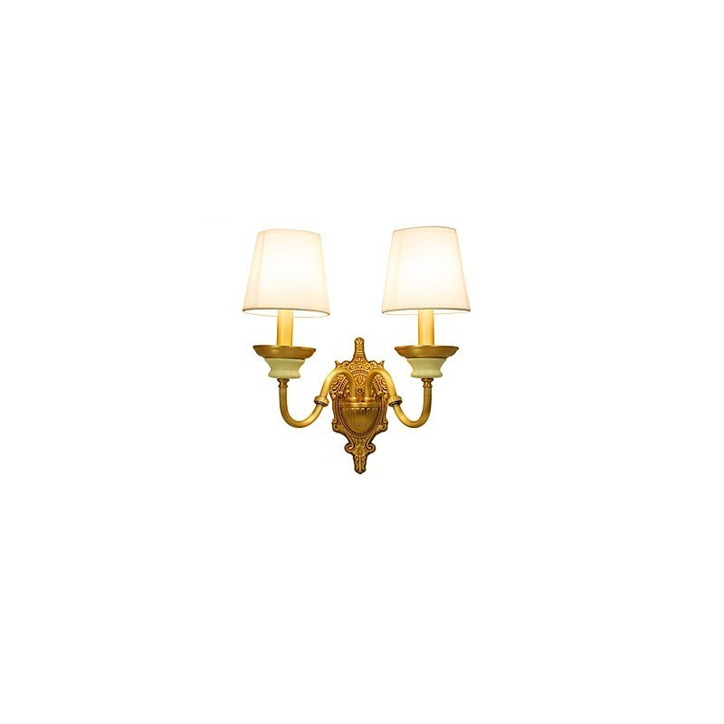 Applique da parete classica in ottone, stile country, mini, luce verso l'alto