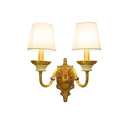 Applique da parete classica in ottone, stile country, mini, luce verso l'alto