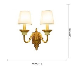 Applique da parete classica in ottone, stile country, mini, luce verso l'alto