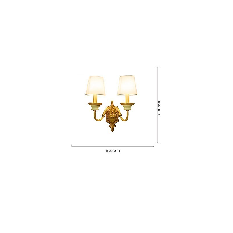 Applique da parete classica in ottone, stile country, mini, luce verso l'alto