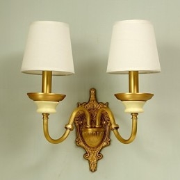 Applique da parete classica in ottone, stile country, mini, luce verso l'alto