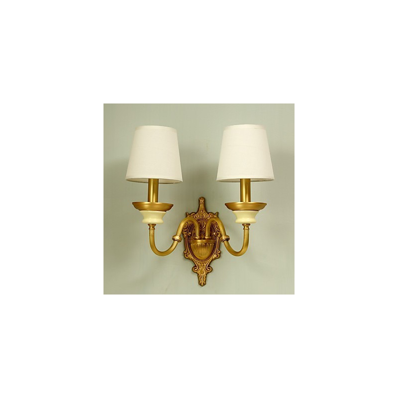 Applique da parete classica in ottone, stile country, mini, luce verso l'alto