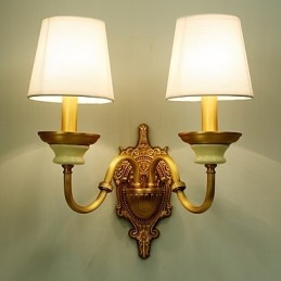 Applique da parete classica in ottone, stile country, mini, luce verso l'alto