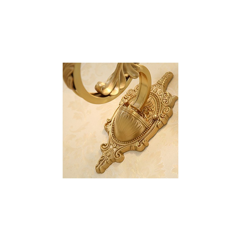 Applique da parete classica tradizionale in ottone, stile mini uplight, lampadina inclusa