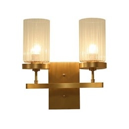 Applique da parete in ottone stile country tradizionale/classico, luce verso l'alto, mini