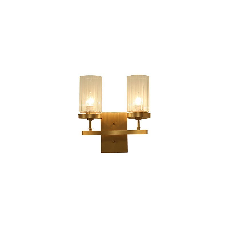 Applique da parete in ottone stile country tradizionale/classico, luce verso l'alto, mini