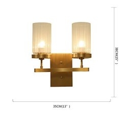 Applique da parete in ottone stile country tradizionale/classico, luce verso l'alto, mini