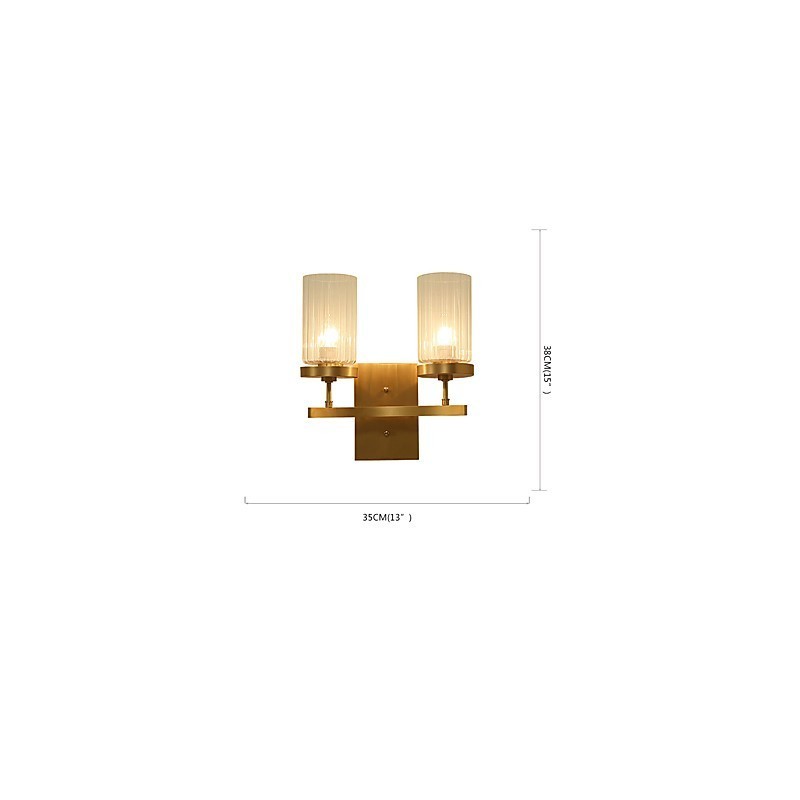 Applique da parete in ottone stile country tradizionale/classico, luce verso l'alto, mini