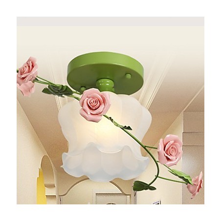 Plafoniera a filo con faretti da incasso, cristallo, 3 lampadine E26/E27