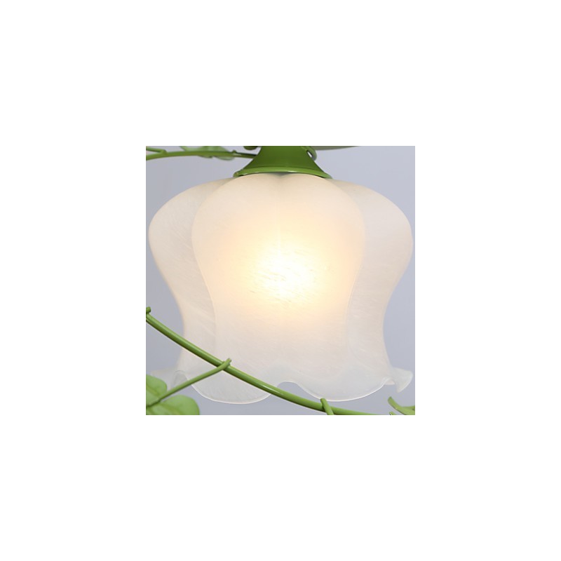 Plafoniera a filo con faretti da incasso, cristallo, 3 lampadine E26/E27
