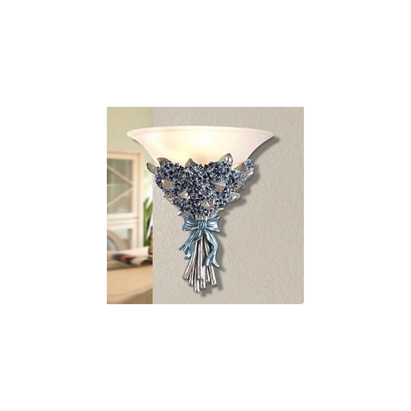 Applique da parete in resina stile pastorale, 31 x 33 cm, E26/E27