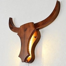 Applique da parete LED integrato 5 W legno/bambù 40 x 40 cm