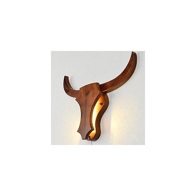 Applique da parete LED integrato 5 W legno/bambù 40 x 40 cm