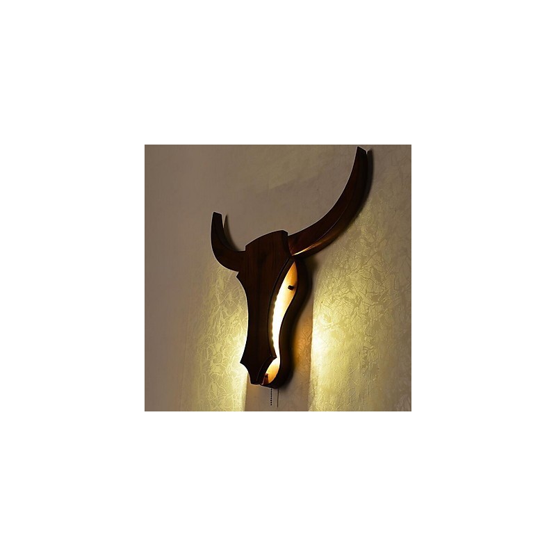Applique da parete LED integrato 5 W legno/bambù 40 x 40 cm