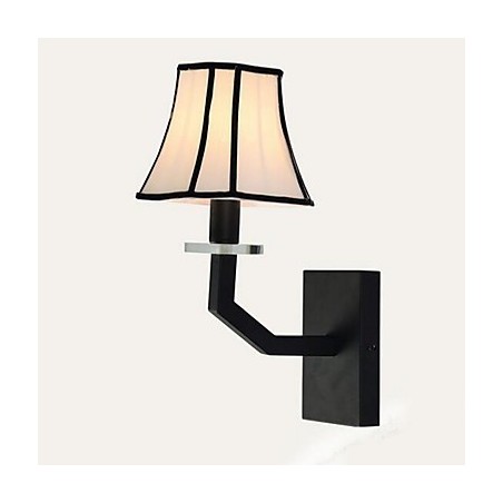 Applique da parete vintage in tessuto e metallo E14 40 W 18x26x38 cm