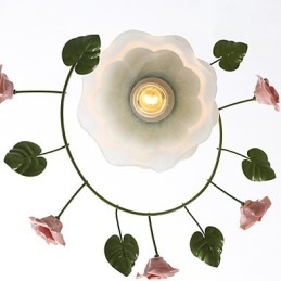 Plafoniera a filo con faretti da incasso, cristallo, 3 lampadine E26/E27