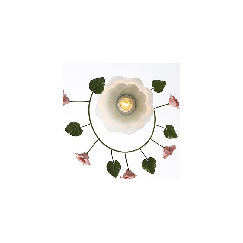 Plafoniera a filo con faretti da incasso, cristallo, 3 lampadine E26/E27
