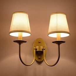 Applique da parete vintage con faretto da incasso E14 2 lampadine