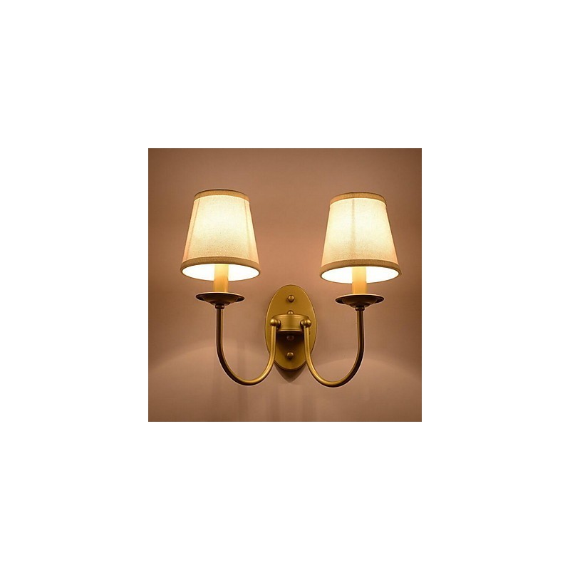 Applique da parete vintage con faretto da incasso E14 2 lampadine
