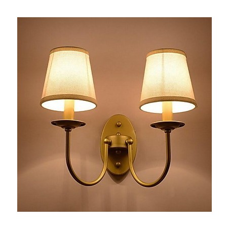 Applique da parete vintage con faretto da incasso E14 2 lampadine