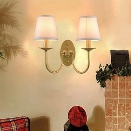 Applique da parete vintage con faretto da incasso E14 2 lampadine