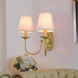 Applique da parete vintage con faretto da incasso E14 2 lampadine