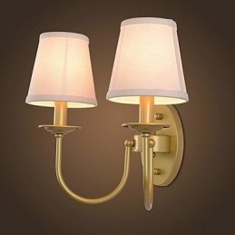 Applique da parete vintage con faretto da incasso E14 2 lampadine