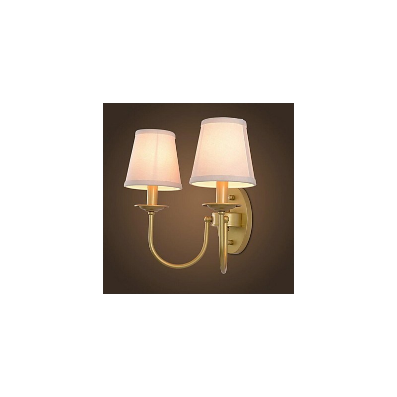 Applique da parete vintage con faretto da incasso E14 2 lampadine